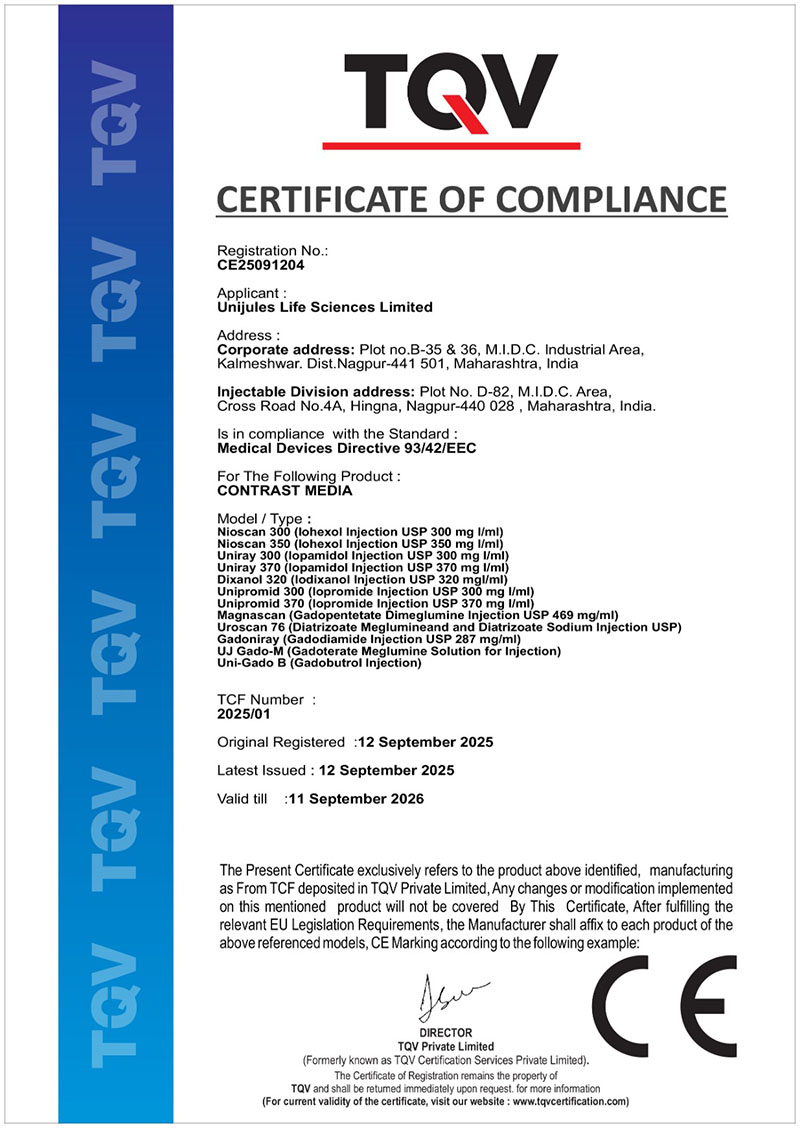 Compliance Ceretificate