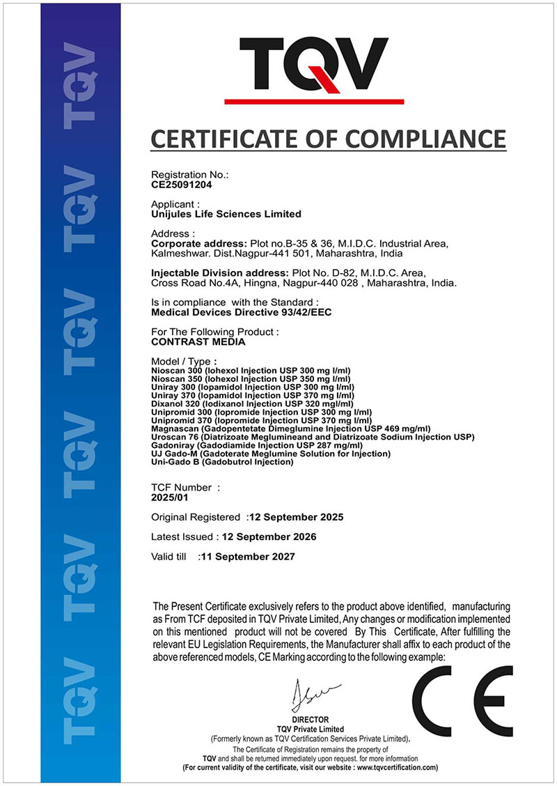 Compliance Ceretificate